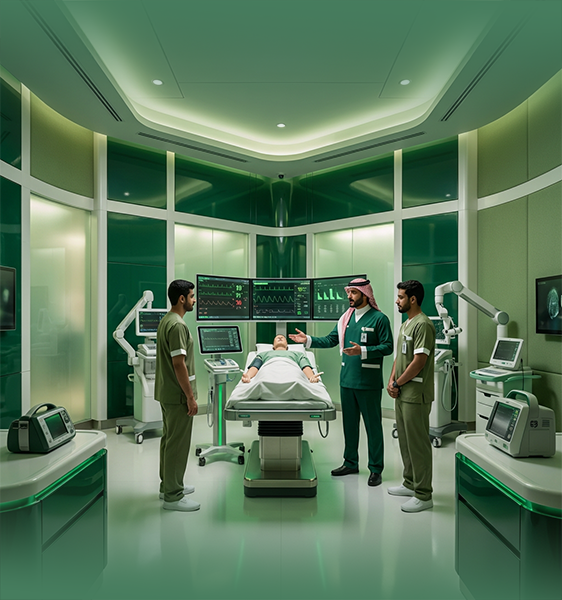 Medical equipment with laptop